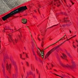 Joe's Jeans Women's Red/Hot Pink IKAT print sz 29